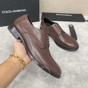 Giày tây Dolce & Gabbana nam màu nâu hàng hiệu cao cấp - Ảnh 5