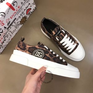 Giày unisex Dolce & Gabbana màu trắng hoạ tiết da báo hàng hiệu - Ảnh 4