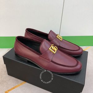 Giày Dolce & Gabbana nam loafer màu đỏ đô hàng hiệu cao cấp - Ảnh 2