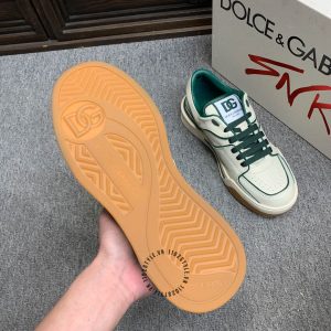 Giày sneaker Dolce & Gabbana màu be viền xanh lá hàng hiệu - Ảnh 9