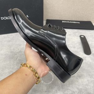 Giày tây Dolce & Gabbana nam màu đen bóng hàng hiệu - Ảnh 7