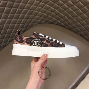 Giày unisex Dolce & Gabbana màu trắng hoạ tiết da báo hàng hiệu - Ảnh 7