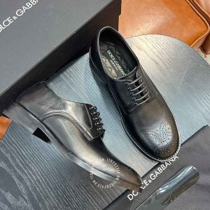 Giày Dolce & Gabbana nam da trơn màu đen dây buộc rep 1:1 - Ảnh 2
