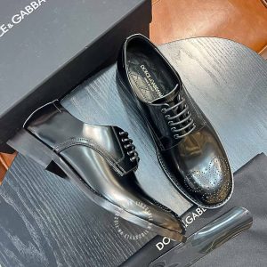 Giày tây Dolce & Gabbana nam da xịn màu đen lót dập nổi - Ảnh 2