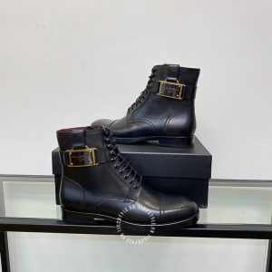 Giày Dolce & Gabbana nam boot màu đen phiên bản dây buộc - Ảnh 4