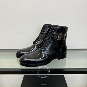 Giày Dolce & Gabbana nam boot da bóng màu đen cao cấp - Ảnh 3