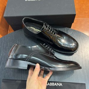 Giày tây Dolce & Gabbana nam da xịn màu đen lót dập nổi - Ảnh 3