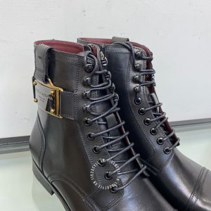 Giày Dolce & Gabbana nam boot màu đen phiên bản dây buộc - Ảnh 6