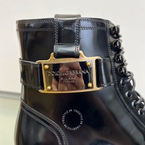Giày Dolce & Gabbana nam boot da bóng màu đen cao cấp - Ảnh 7
