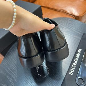 Giày tây Dolce & Gabbana nam màu đen logo kim loại - Ảnh 9