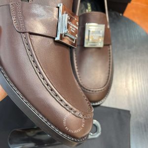 Giày loafer Dolce & Gabbana nam da xịn màu nâu replica 1:1 - Ảnh 7