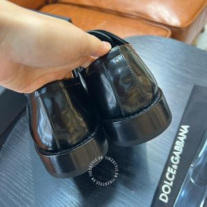 Giày tây Dolce & Gabbana nam da xịn màu đen lót dập nổi - Ảnh 8