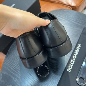 Giày tây Dolce & Gabbana nam da trơn màu đen lót dập nổi - Ảnh 9
