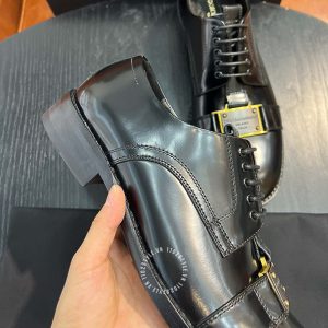 Giày tây Dolce & Gabbana nam màu đen logo kim loại - Ảnh 8