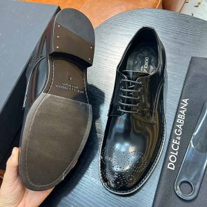 Giày tây Dolce & Gabbana nam da xịn màu đen lót dập nổi - Ảnh 4