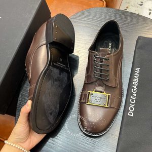 Giày tây Dolce & Gabbana nam màu nâu logo cao cấp - Ảnh 4