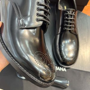 Giày tây Dolce & Gabbana nam da xịn màu đen lót dập nổi - Ảnh 6