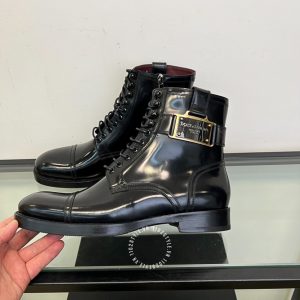 Giày Dolce & Gabbana nam boot da bóng màu đen cao cấp - Ảnh 5