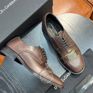 Giày tây Dolce & Gabbana nam màu nâu logo cao cấp - Ảnh 2