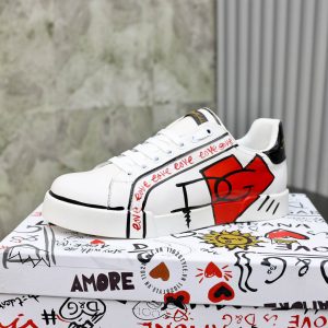 Sneaker Dolce & Gabbana trắng phối hoạ tiết nhiều màu da xịn - Ảnh 7