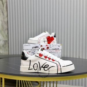 Sneaker Dolce & Gabbana trắng phối hoạ tiết nhiều màu da xịn - Ảnh 5