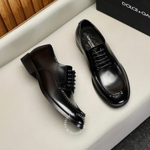 Giày tây Dolce & Gabbana nam màu đen bóng dây buộc - Hình ảnh 3