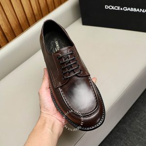Giày tây Dolce & Gabbana nam màu nâu phiên bản dây buộc - Ảnh 5