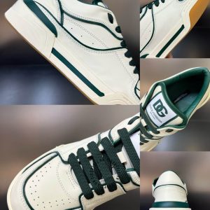 Giày sneaker Dolce & Gabbana unisex màu trắng viền xanh lá - Hình ảnh 5