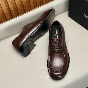 Giày tây Dolce & Gabbana nam màu nâu phiên bản dây buộc - Ảnh 4