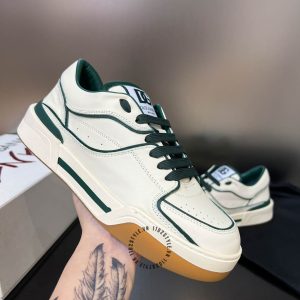 Giày sneaker Dolce & Gabbana unisex màu trắng viền xanh lá - Hình ảnh 4
