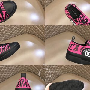Giày sneaker Dolce & Gabbana màu đen phối hoạ tiết hồng nổi bật - Ảnh 6