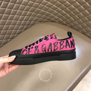 Giày sneaker Dolce & Gabbana màu đen phối hoạ tiết hồng nổi bật - Ảnh 4