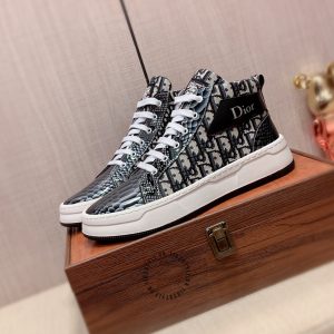 Giày Sneaker Dior nam họa tiết da rắn f1 xách tay - Ảnh 5