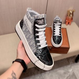 Giày Sneaker boot Dior nam họa tiết da rắn f1 giá ưu đãi - Ảnh 4