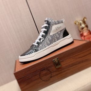 Giày Sneaker boot Dior nam họa tiết da rắn f1 giá ưu đãi - Ảnh 7