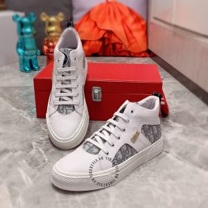 Giày Sneaker boot Dior nam họa tiết Monogram f1 cao cấp - Ảnh 2