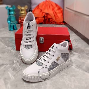 Giày Sneaker boot Dior nam họa tiết Monogram f1 xách tay - Ảnh 2