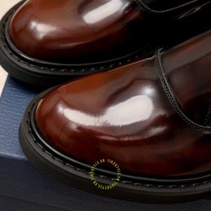 Giày fake 1 Monk Strap Dior nam da xịn màu nâu cao cấp - Ảnh 6
