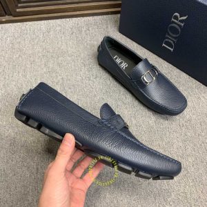 Giày fake 1 Moca Dior nam da sần màu xanh than giá tốt nhất - Hình ảnh 5
