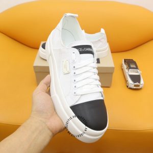Giày thể thao D&G màu trắng da thật fake loại chuẩn 1:1 - Ảnh 5