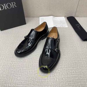 Giày fake 1 Monk Strap Dior nam màu đen cao cấp giá tốt nhất - Ảnh 3
