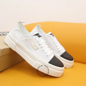 Giày thể thao D&G màu trắng da thật fake loại chuẩn 1:1 - Ảnh 2