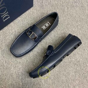 Giày fake 1 Moca Dior nam da sần màu xanh than giá tốt nhất - Hình ảnh 3