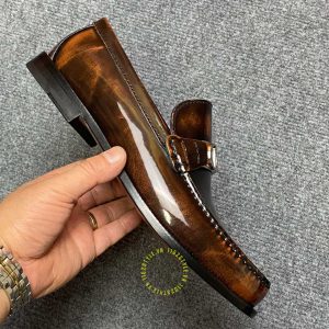 Giày fake loại 1 Loafer Dior nam màu nâu cao cấp giá ưu đãi - Hình ảnh 5