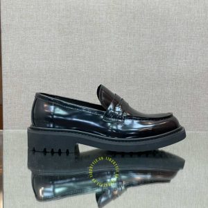 Giày Loafer Dior da xịn màu đen bóng super fake loại 1 - Hình ảnh 6