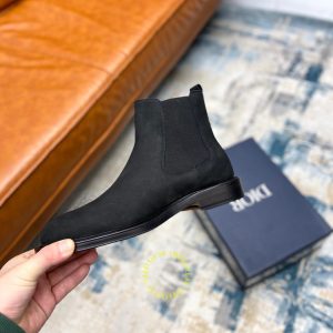 Giày super fake giá tốt Dior Chelsea Boot da lộn màu đen - Hình ảnh 8