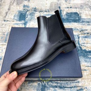 Giày super fake giá tốt Dior Chelsea Boot da xịn màu đen trơn - Ảnh 5
