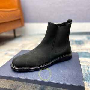 Giày super fake giá tốt Dior Chelsea Boot da lộn màu đen - Hình ảnh 4