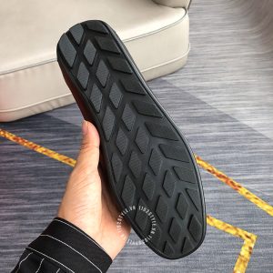 Giày lười Hermes nam màu đen logo bạc Super Fake - Hình ảnh 8