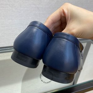 Giày Loafer Hermes nam màu xanh phiên bản fake loại chuẩn 1:1 - Hình ảnh 7